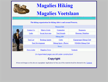 Tablet Screenshot of magalieshiking.co.za